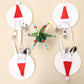 10 Piece Santa Hat Cutlery Holder Set