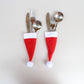 10 Piece Santa Hat Cutlery Holder Set